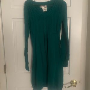 Decree long sleeve, scoop neck, cotton sweater dress